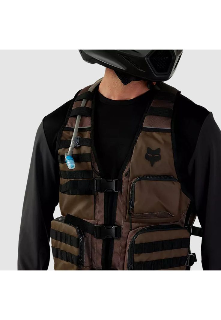 Chaqueta Chaleco Moto Legion Tac Cafe Fox-3