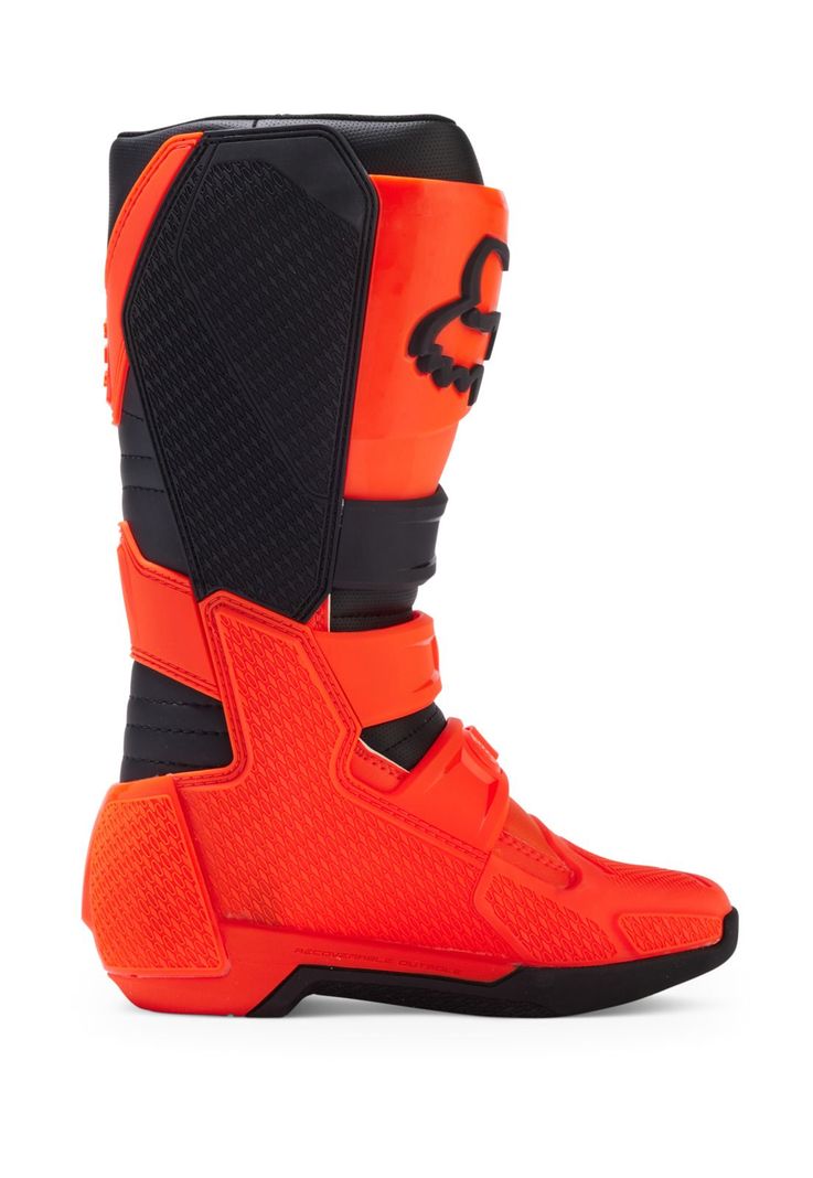 Botas Moto Niño Comp Naranjo Fluor Fox-2