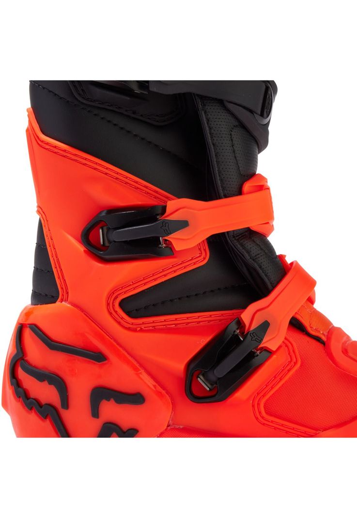 Botas Moto Niño Comp Naranjo Fluor Fox-6