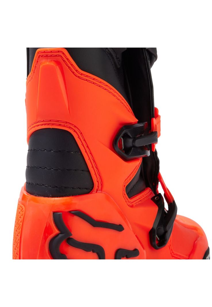 Botas Moto Niño Comp Naranjo Fluor Fox-7