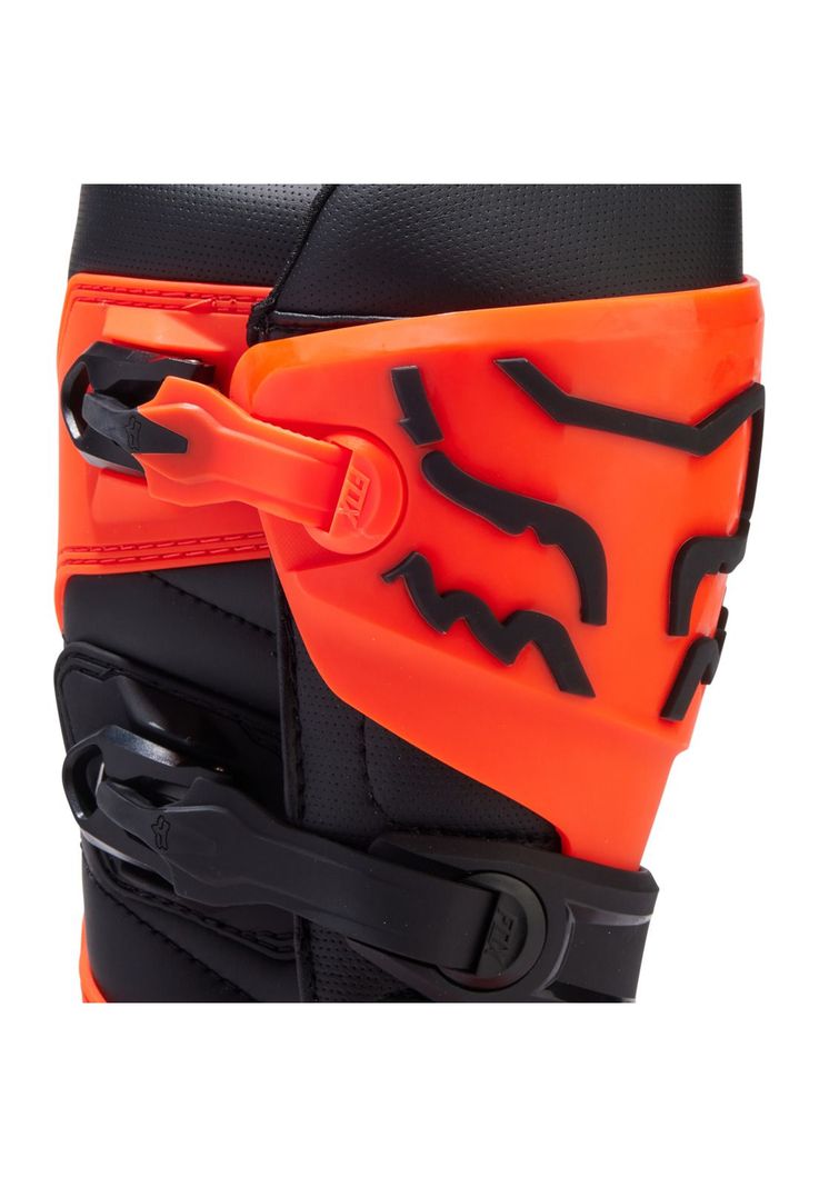 Botas Moto Niño Comp Naranjo Fluor Fox-8