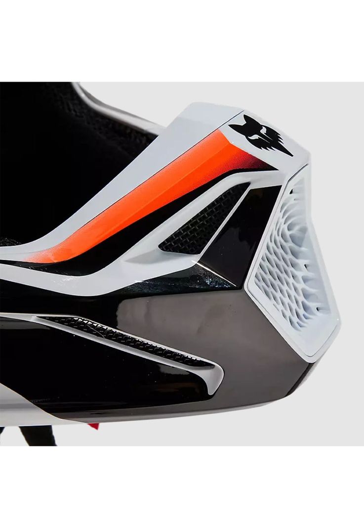 Casco Moto V1 Streak Blanco/Naranjo Fox-7