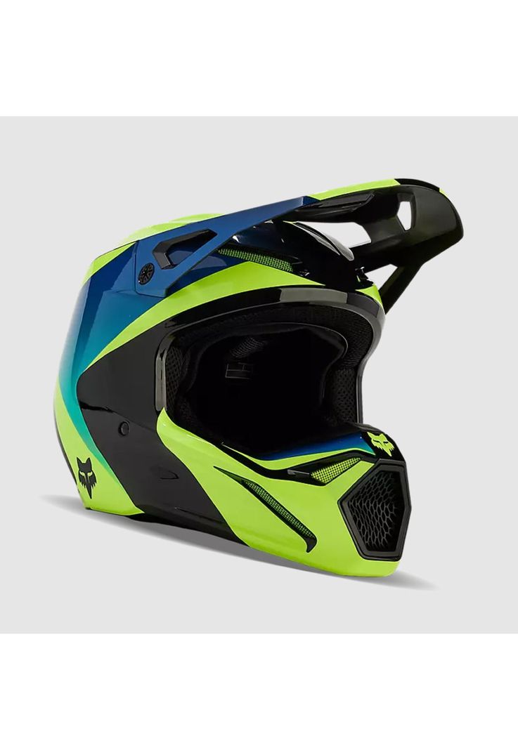 Casco Moto V1 Streak Negro/Amarillo Fox-0
