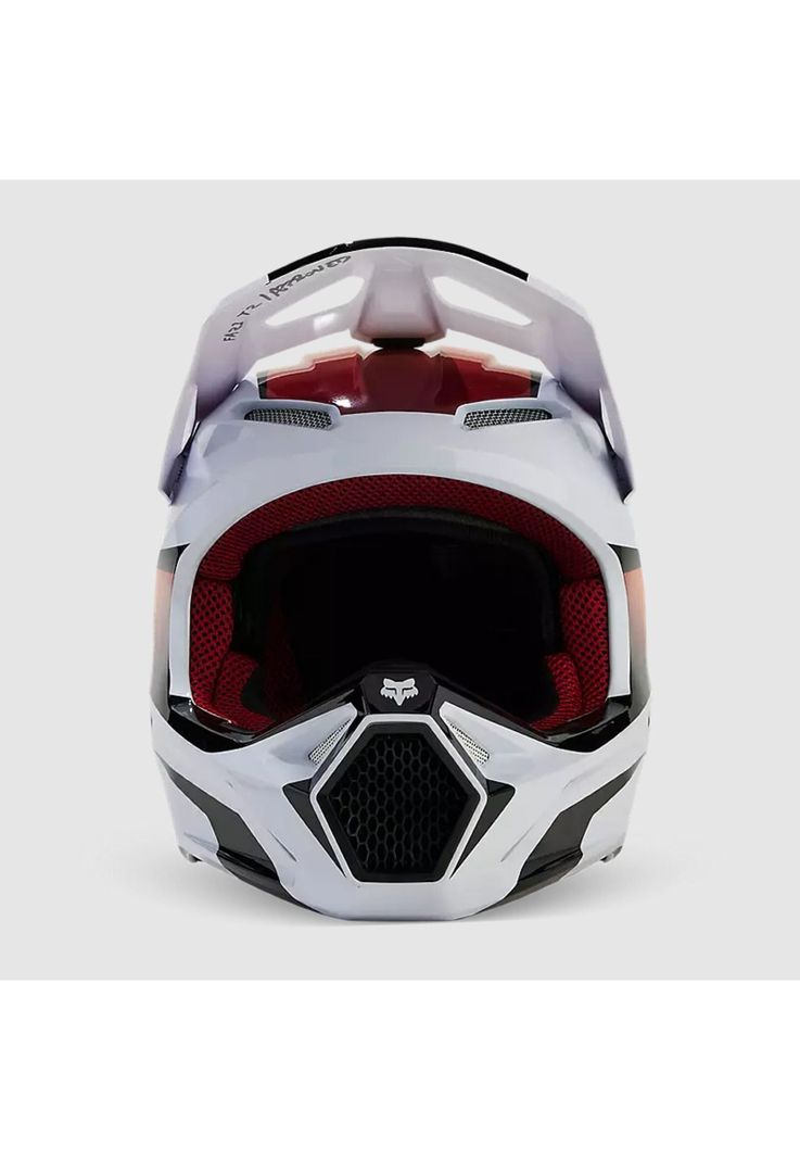 Casco Moto V1 Flora Blanco/Negro Fox-2