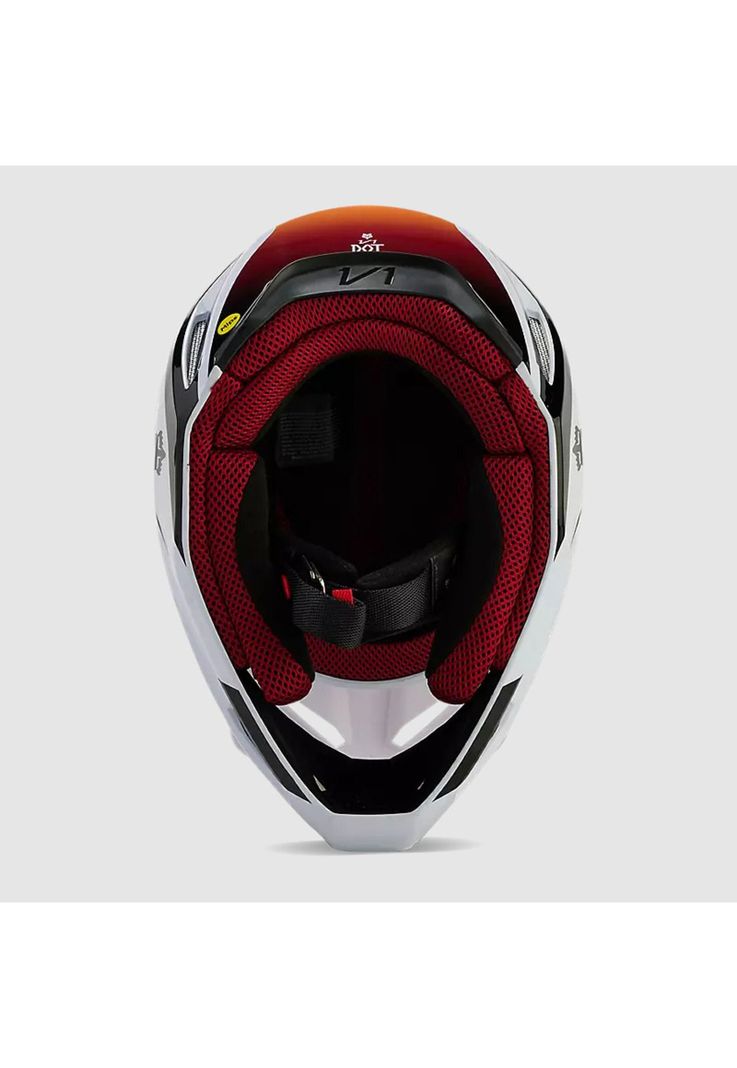 Casco Moto V1 Flora Blanco/Negro Fox-5