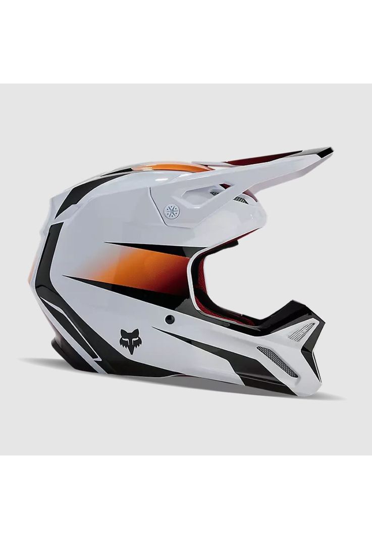 Casco Moto V1 Flora Blanco/Negro Fox-1