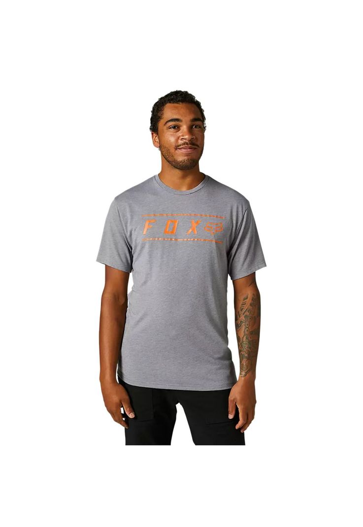 Polera Lifestyle Pinnacle Gris/Naranjo Fox-0