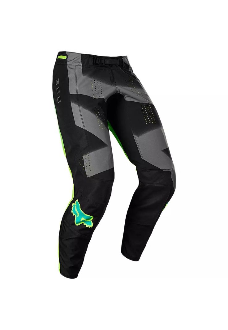 Pantalon Moto 360 RKANE Negro/Amarillo Fox-0