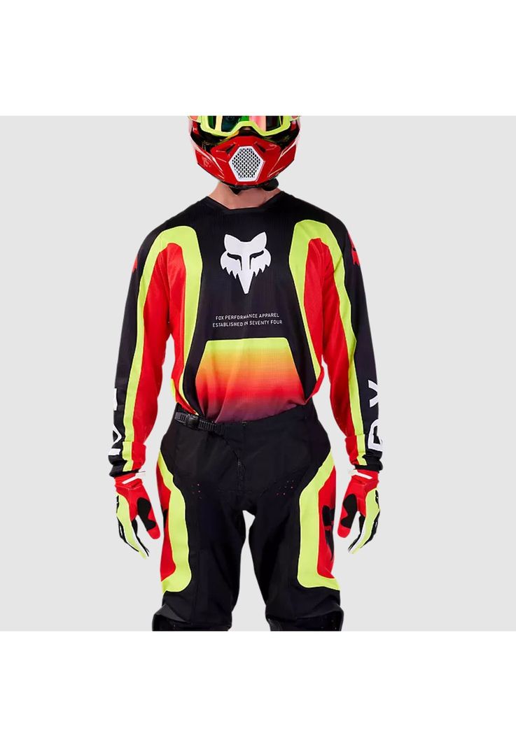 Polera Moto 180 Ballast Rojo/Amarillo Fox-1