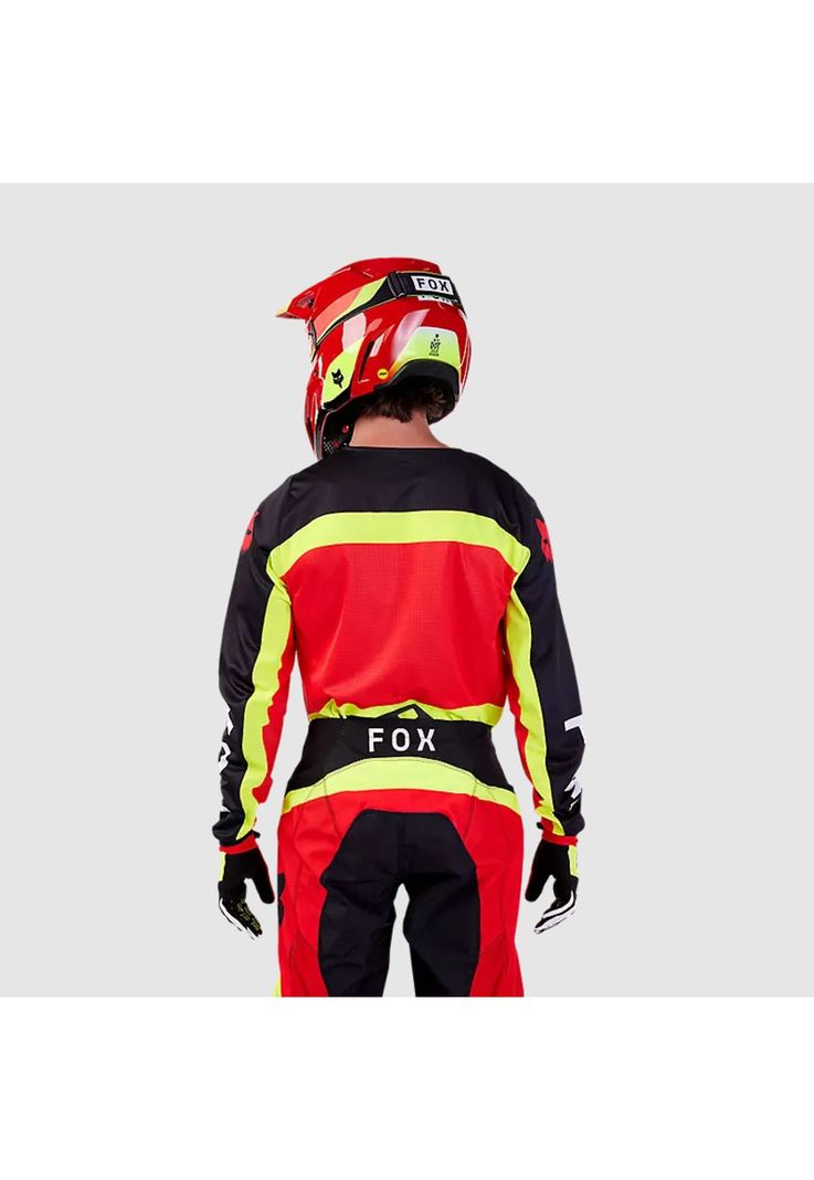 Polera Moto 180 Ballast Rojo/Amarillo Fox-2