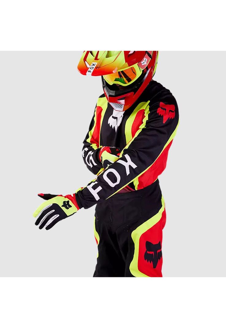 Polera Moto 180 Ballast Rojo/Amarillo Fox-3