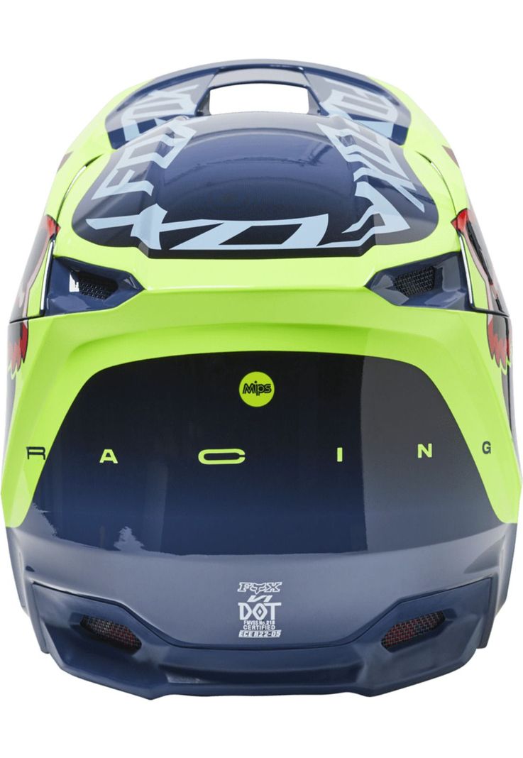 Casco Moto Niño V1 Venz Azul Fox-3