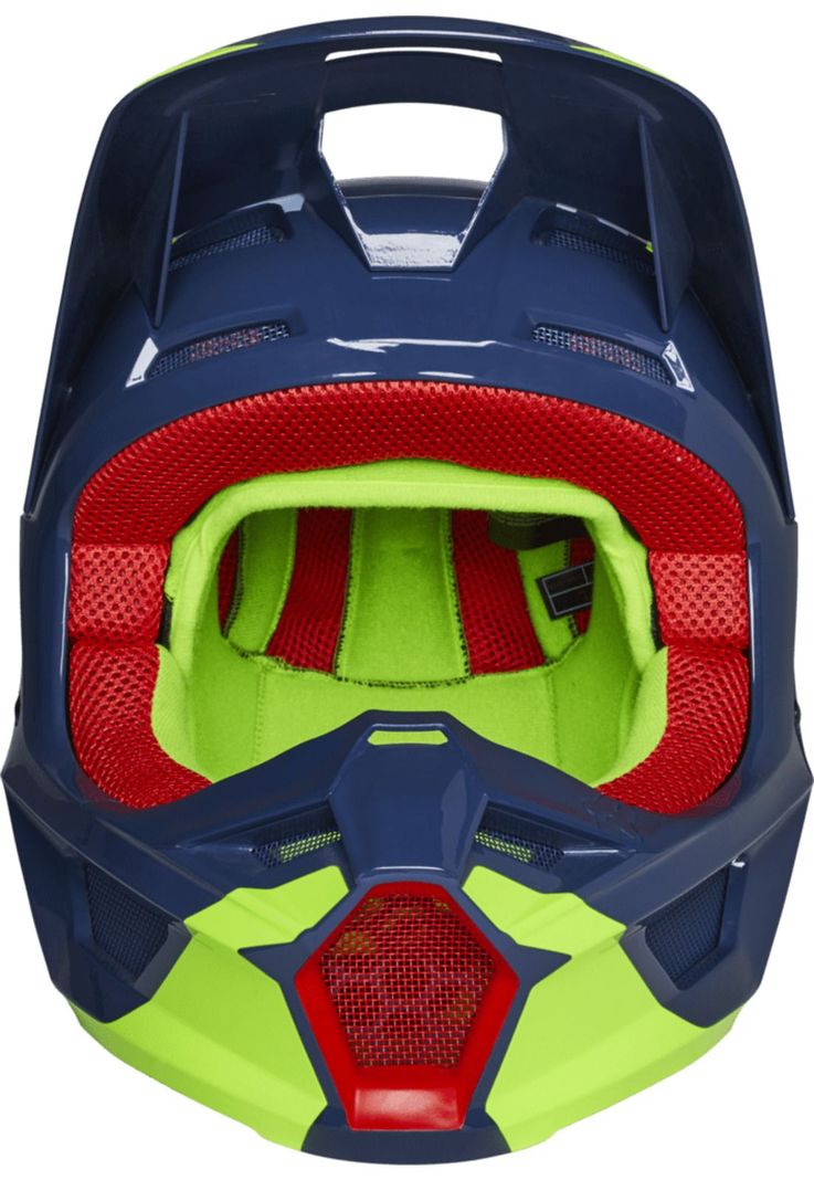 Casco Moto Niño V1 Venz Azul Fox-4