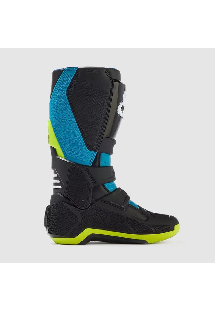 Botas Moto Motion Celeste/Verde Limon Fox-2