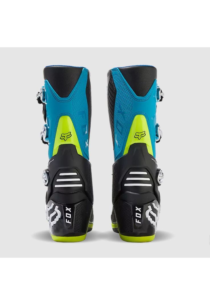 Botas Moto Motion Celeste/Verde Limon Fox-3