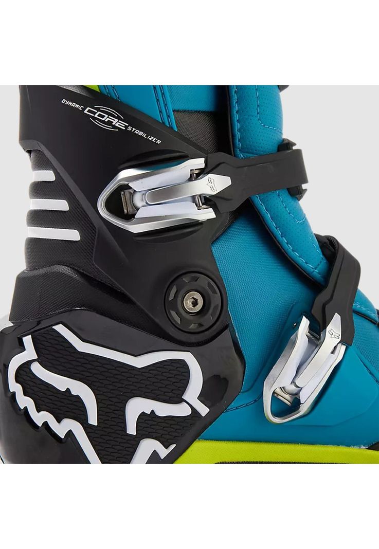 Botas Moto Motion Celeste/Verde Limon Fox-6