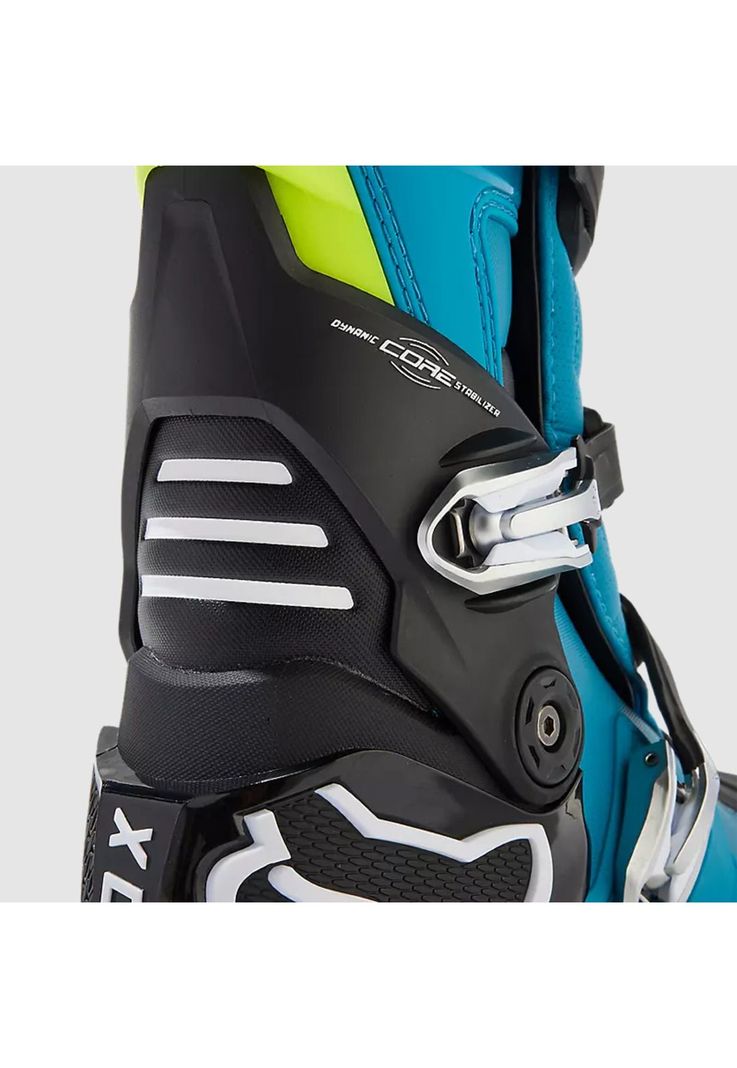 Botas Moto Motion Celeste/Verde Limon Fox-7