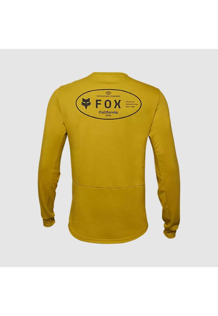 Polera Bicicleta Ranger drirelease® Manga Larga Amarillo Fox-1