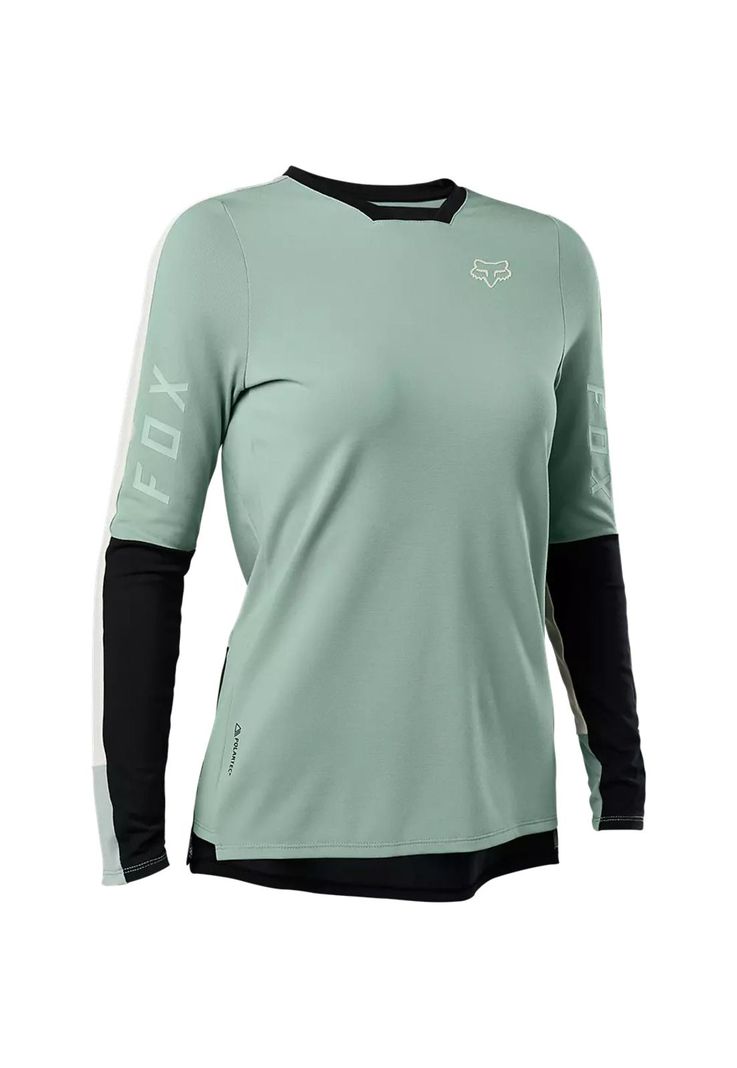 Polera Bicicleta Mujer Defend Pro Manga Larga Gris Fox-0