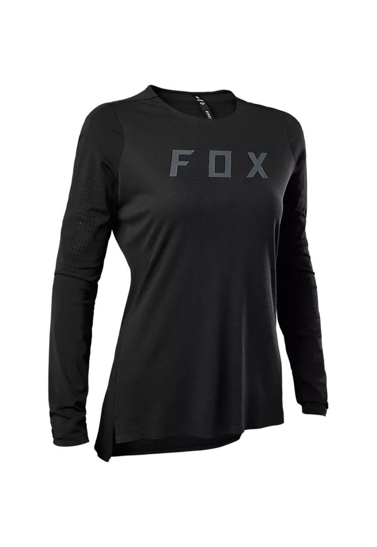 Polera Bicicleta Mujer Flexair Pro Manga Larga Negro Fox-0