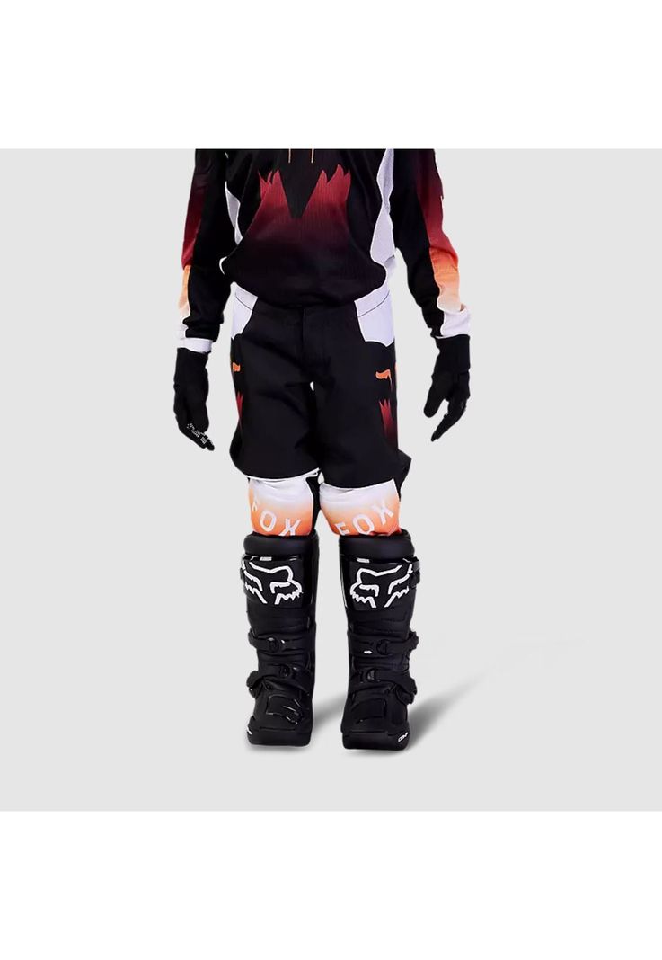 Pantalon Moto Infantil 180 Flora Negro Fox-0