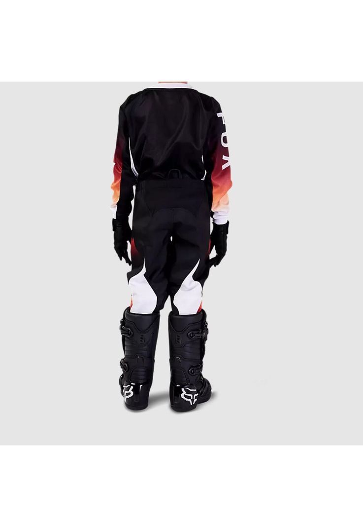 Pantalon Moto Infantil 180 Flora Negro Fox-1