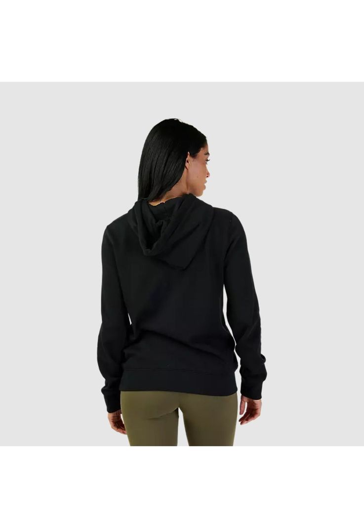 Poleron Lifestyle Mujer Canguro Fox Head Negro/Rosado Fox-4