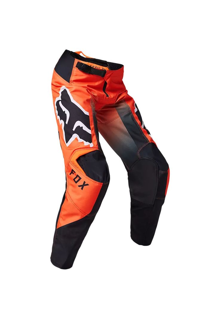 Pantalon Moto Niño 180 Leed Naranjo Fox-0