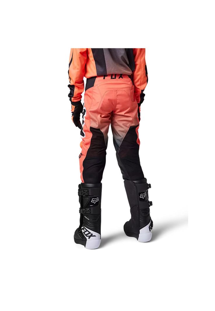 Pantalon Moto Niño 180 Leed Naranjo Fox-2