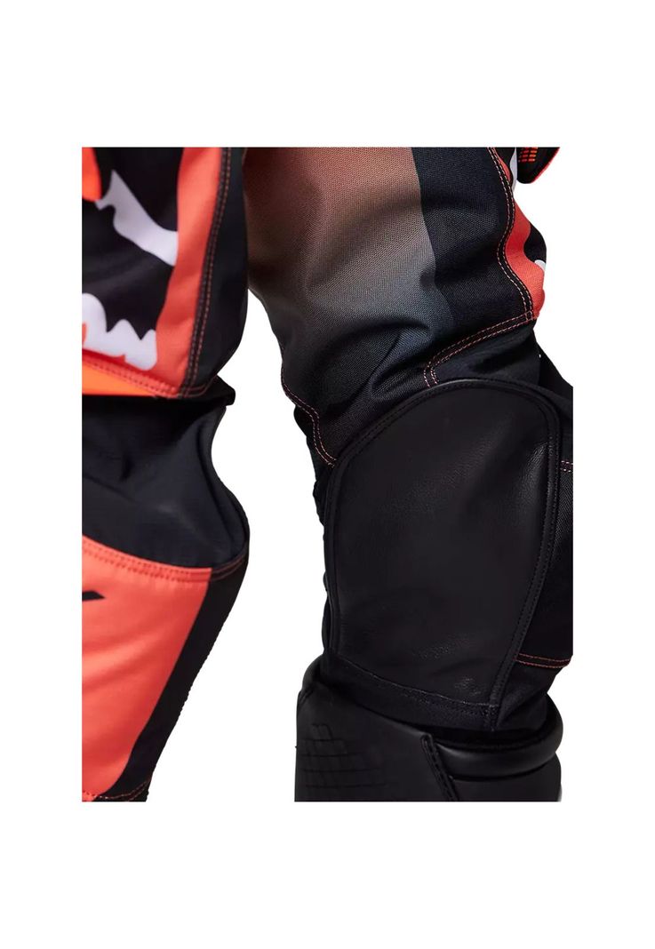 Pantalon Moto Niño 180 Leed Naranjo Fox-5