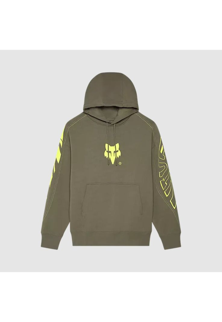 Poleron Lifestyle con Capucha Oversize Elevated Future Verde Fox-0