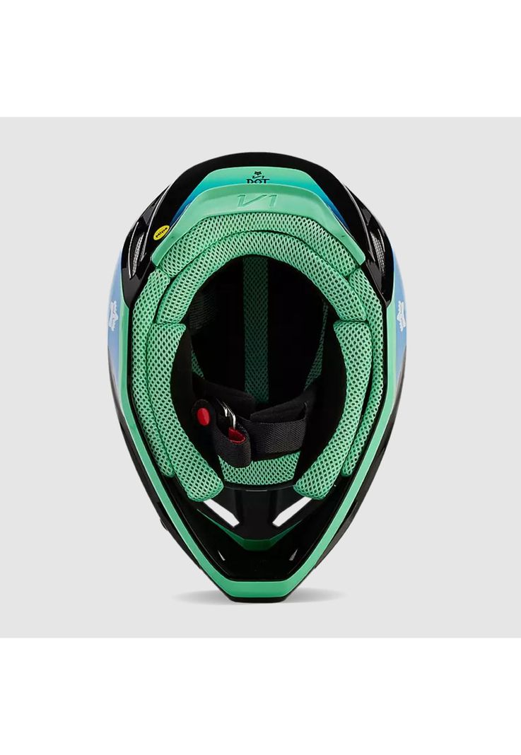 Casco Moto Niño V1 Ballast Negro/Azul Fox-5