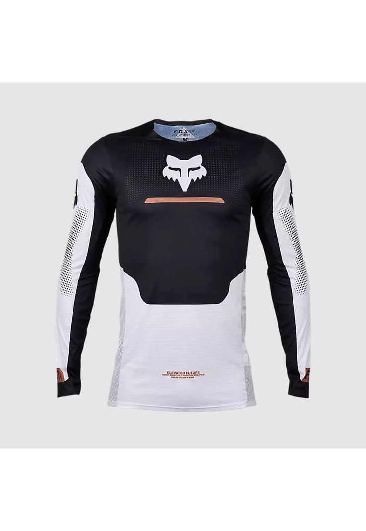 Polera Moto Flexair Optical Negro/Blanco Fox-0
