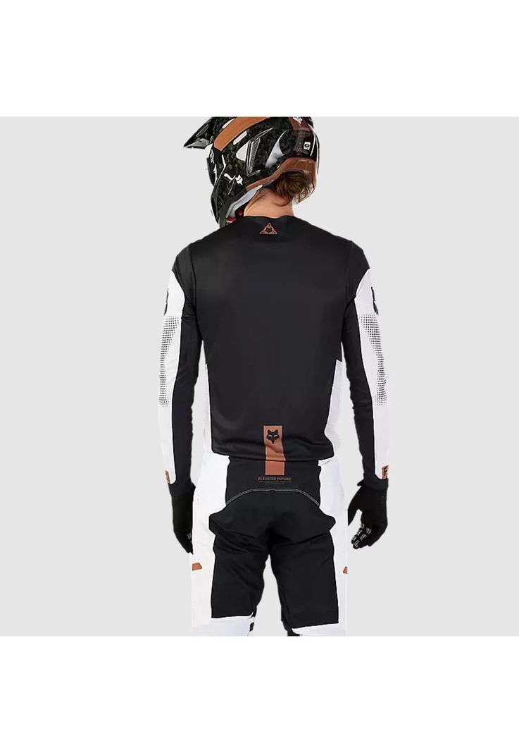 Polera Moto Flexair Optical Negro/Blanco Fox-2