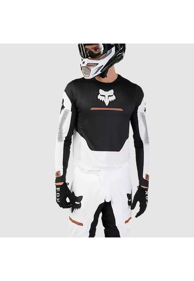 Polera Moto Flexair Optical Negro/Blanco Fox-3