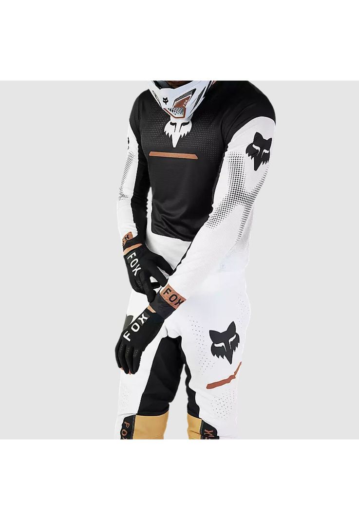 Polera Moto Flexair Optical Negro/Blanco Fox-5