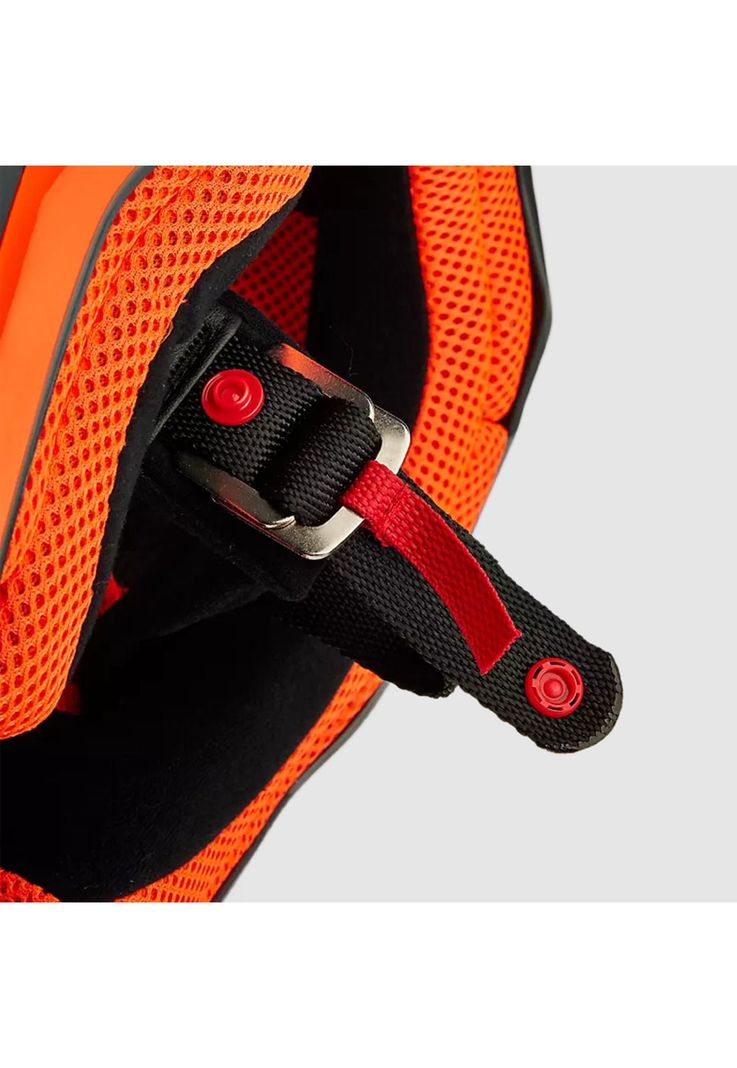 Casco Moto Niño V1 Ballast Gris/Naranjo Fox-6