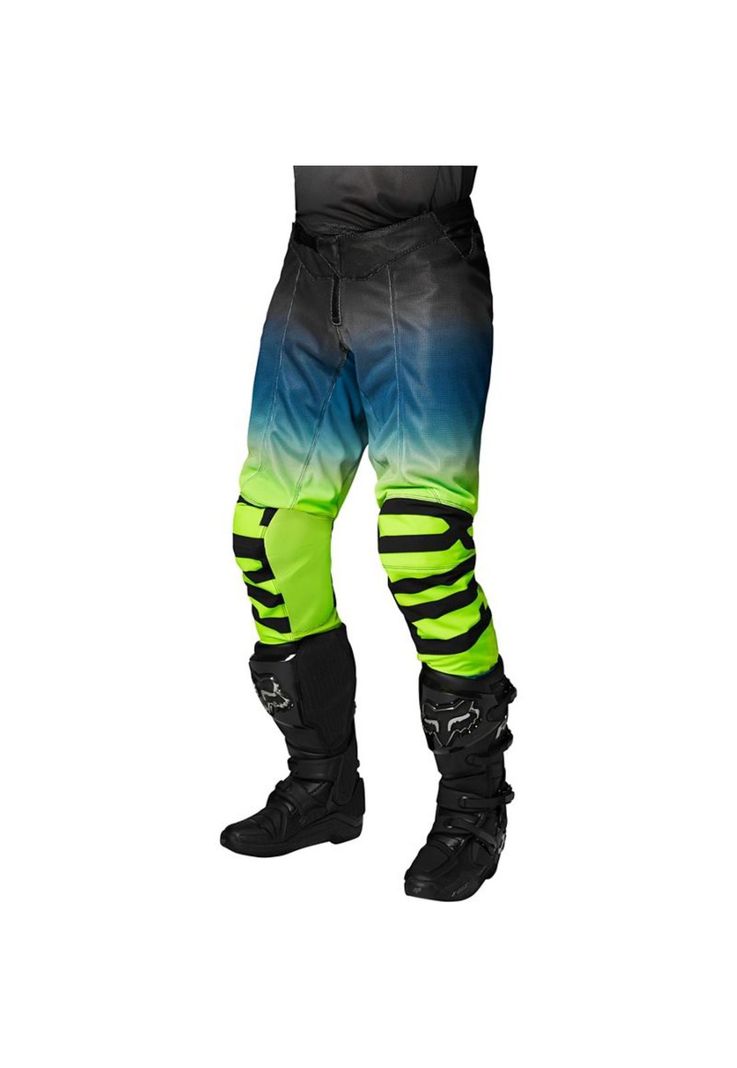 Pantalon Moto Airline Reepz Negro/Amarillo Fox.-0