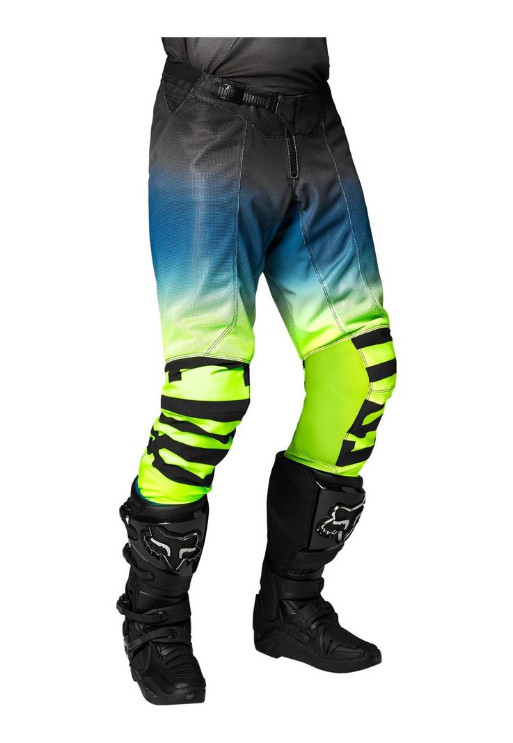 Pantalon Moto Airline Reepz Negro/Amarillo Fox.-1