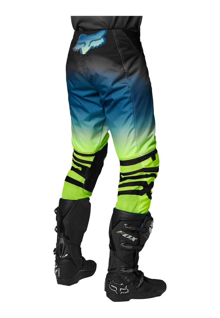 Pantalon Moto Airline Reepz Negro/Amarillo Fox.-2