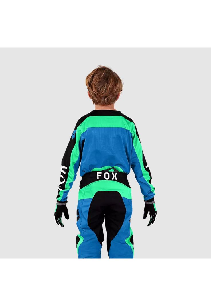 Pantalon Moto Niño 180 Ballast Negro/Azul Fox-3
