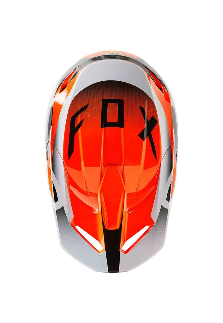 Casco Moto Niño V1 Leed Naranjo Fox-3