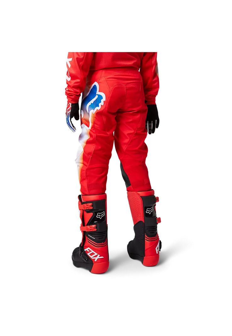 Pantalon Moto Niño 180 Toxsyk Rojo Fox-2