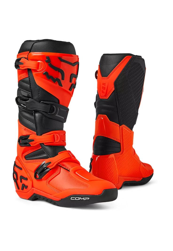 Botas Moto Comp Naranjo Fox-0