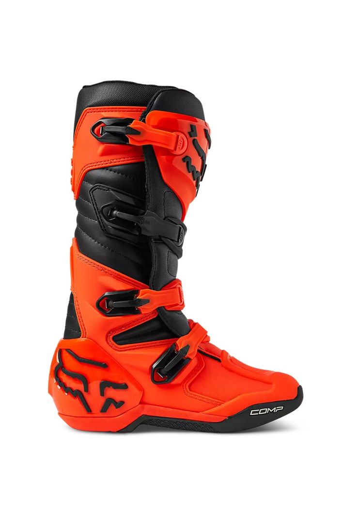 Botas Moto Comp Naranjo Fox-1