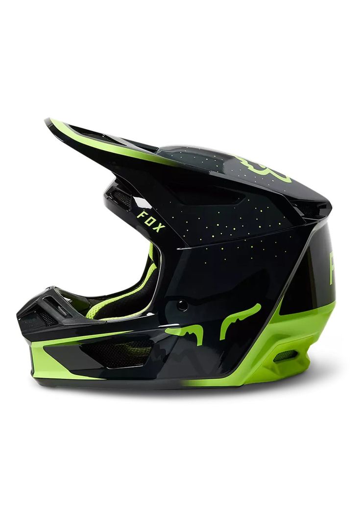 Casco Moto V2 Vizen Amarillo Fox-2