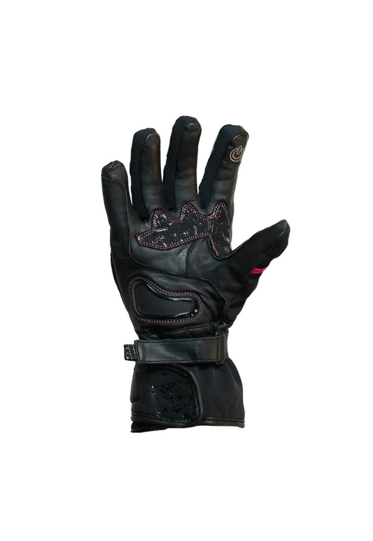 Guantes Moto Calle Mujer Women II Negro/Rosado KMZ-1