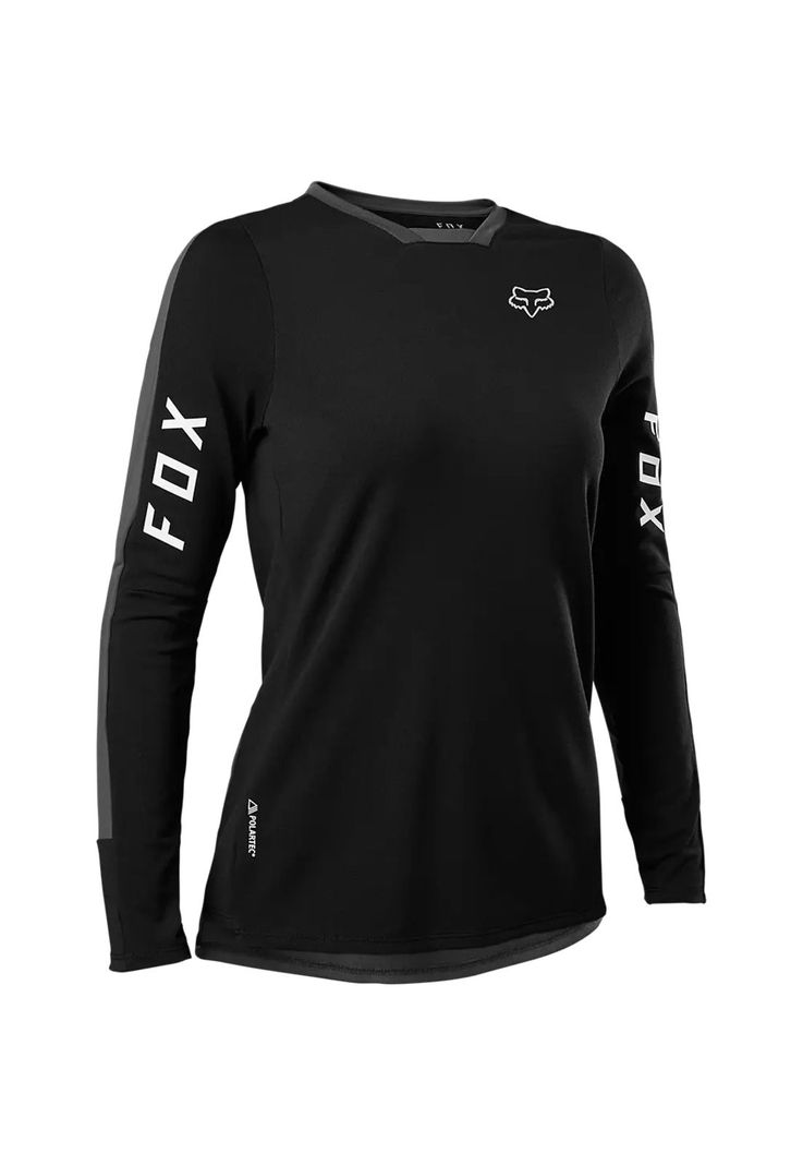 Polera Bicicleta Mujer Defend Pro Manga Larga Negro Fox-0