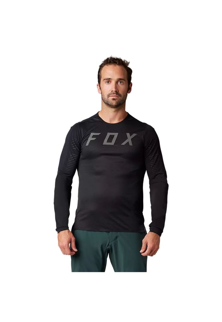 Polera Bicicleta Flexair Pro Manga Larga Negro Fox-1