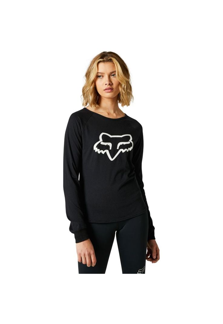 Polera Lifestyle Mujer Boundary Manga Larga Negro Fox-0